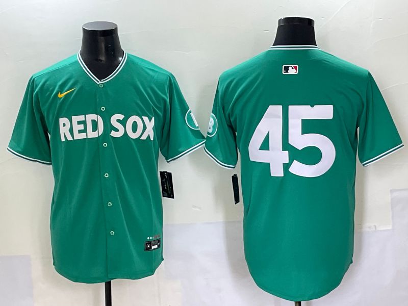 Men 2025 Boston Red Sox #45 No Name Dark Green Joint Name Nike MLB Jersey style 1->boston red sox->MLB Jersey